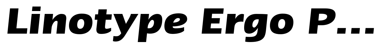 Linotype Ergo Pro Bold Italic